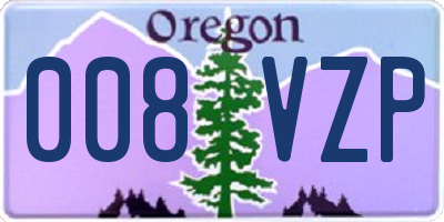 OR license plate 008VZP