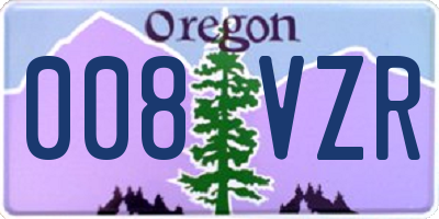 OR license plate 008VZR