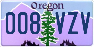 OR license plate 008VZV