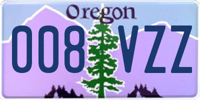 OR license plate 008VZZ