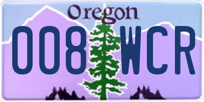 OR license plate 008WCR