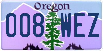 OR license plate 008WEZ