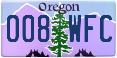 OR license plate 008WFC