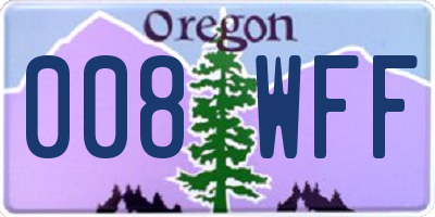 OR license plate 008WFF