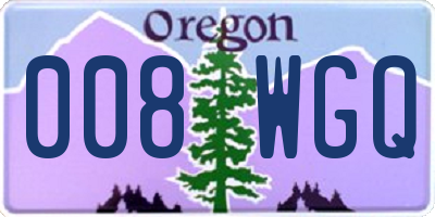OR license plate 008WGQ