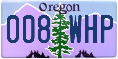 OR license plate 008WHP