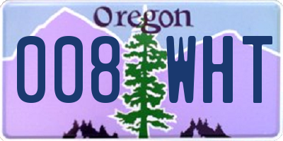 OR license plate 008WHT