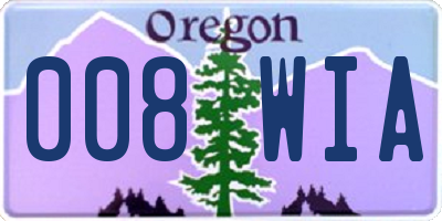 OR license plate 008WIA