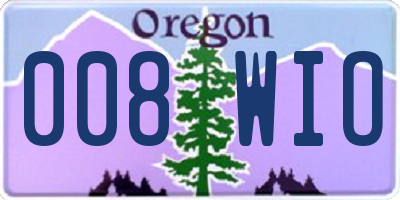 OR license plate 008WIO