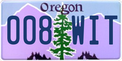 OR license plate 008WIT