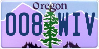 OR license plate 008WIV