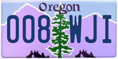 OR license plate 008WJI