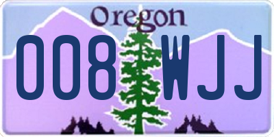 OR license plate 008WJJ