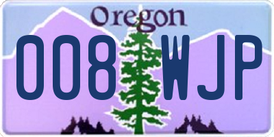 OR license plate 008WJP