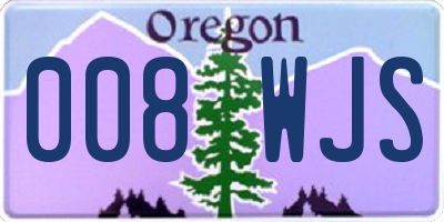 OR license plate 008WJS