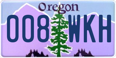 OR license plate 008WKH