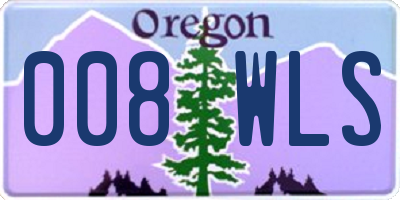 OR license plate 008WLS