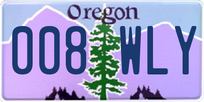 OR license plate 008WLY