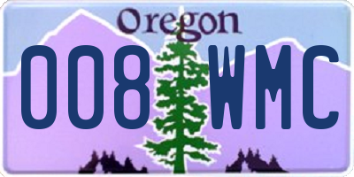 OR license plate 008WMC