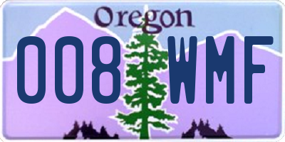 OR license plate 008WMF