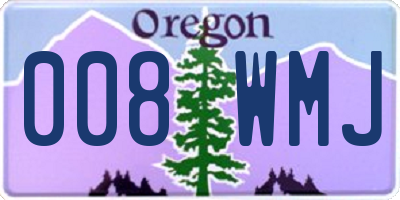 OR license plate 008WMJ