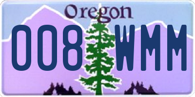 OR license plate 008WMM