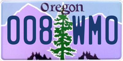 OR license plate 008WMO