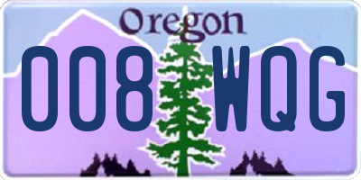 OR license plate 008WQG