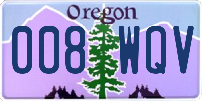 OR license plate 008WQV