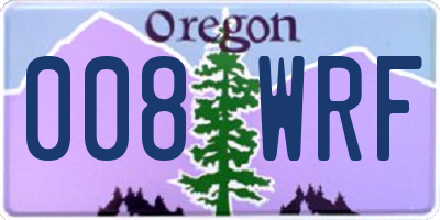 OR license plate 008WRF