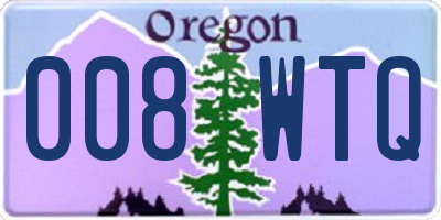 OR license plate 008WTQ