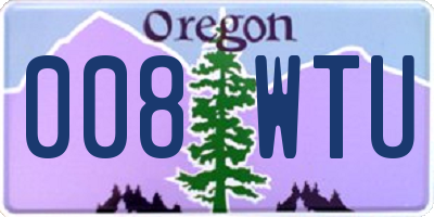 OR license plate 008WTU