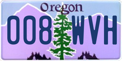 OR license plate 008WVH