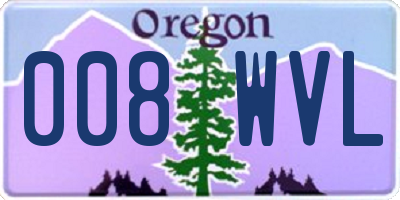 OR license plate 008WVL