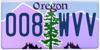 OR license plate 008WVV