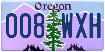 OR license plate 008WXH