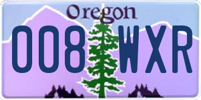 OR license plate 008WXR
