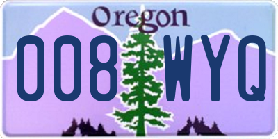 OR license plate 008WYQ