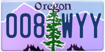 OR license plate 008WYY