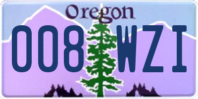 OR license plate 008WZI