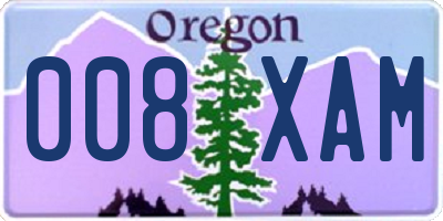 OR license plate 008XAM