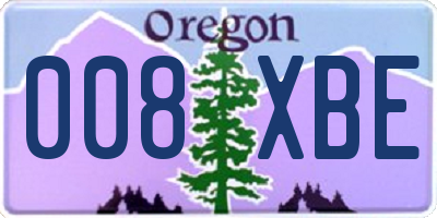 OR license plate 008XBE