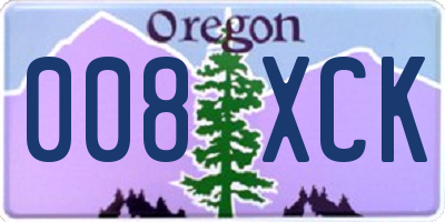 OR license plate 008XCK