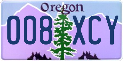 OR license plate 008XCY