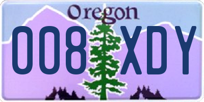 OR license plate 008XDY
