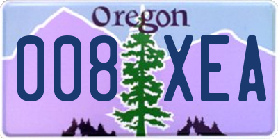 OR license plate 008XEA