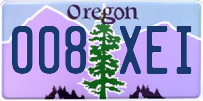 OR license plate 008XEI