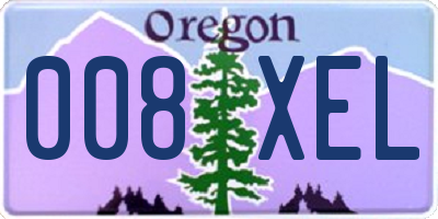 OR license plate 008XEL
