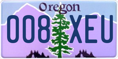 OR license plate 008XEU