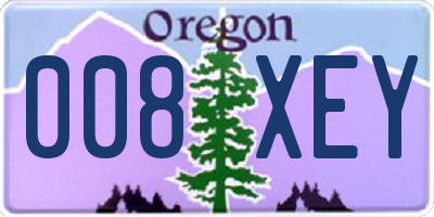 OR license plate 008XEY